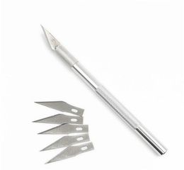 10PCS Nonslip metal scalpel tool engraving tool Silver white sharp Aluminium alloy art carving knife DK300019647262