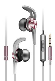 New style intelligent line control OX horn HIFI sport music earphone heavy bass Stereophonic HD voice denoise metal material headp9826989