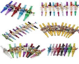 Smoking accessories Detachable Handmade shisha mouth tip alloy Jewellery mouthpiece metal hookah tips bling blunt holder4998680