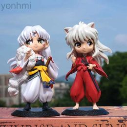 Action Toy Figures 14cm Anime Inuyasha Sesshomaru Kagome Zhuye Kawaii Figure Gk Statue Model Toy Figures Ornaments Collect Office Decorations Gifts ldd240314