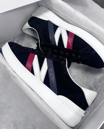 Italy 2024S/S Brand Monaco M Trainers Men Sneakers Shoes Rubber Sole Tri-colour M Suede Leather Casual Footwear Daily Skateboard Walking EU38-46