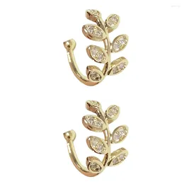 Backs Earrings Girls Leaf Shaped Clip Women Accessories Cuffs Delicate Decors Earbob Exquisite Bone Clips Fashionable Stylish Miss