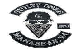 Newest GUILTY ONES MC Iron On Patch Motorcycle Biker Large Full Back Size Patch for Jacket Vest Badge Rocker Custom Available 6555815