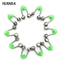 Parts Fishing Rod Bite Alarms Fishing Accessory Fishing Bells Rod Alarm Clamp Tip Clip Bells Ring Green Plastic