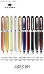 Fountain Pens Fountain Pens Jinhao X750 ic Style Silver Clip Metal Fountain Pen 0.5mm Nib Steel Ink Pens for Gift Office Supplies School Supplies Q240314