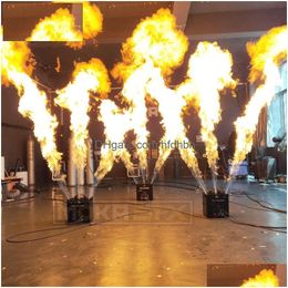 Fog Machine Bubble Machine 3 Heads Fire Hine Triple Flame Thrower Dmx Control Spray For Wedding Party Stage Disco Effects Jet Projec Dhjfi