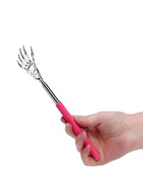 Bear Claw Skeleton hand Back Scratcher Practical Handy Stainless Adjustable Pen Clip Back Scratcher Telescopic Pocket Scratching M5374860