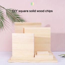 Crafts 1cm thick square solid wood sheet sand table building model material diy handmade square wood sheet for coaster home decoration