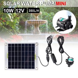 Accessories DC 12V Brushless Solar Power Water Pump Set Can Be Timed Ultraquiet Submersible Motor Aquarium Fish Pond Garden Fountain Decor