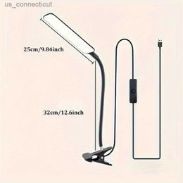 Table Lamps 1pc LED Desk Lamp DLXTECH Swing Arm Table Lamp With Clamp Flexible Gooseneck Task Lamp EyeCaringA rchitectD eskL ightU SBP owerC ordW ithS witchF unc