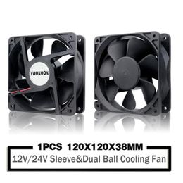 120mm 12cm 12038 Fan 12V 24V 120mm120mm38mm Fan DC Brushless Cooling 120x120x38mm 2PIN PC Computer Case Cooler8339594