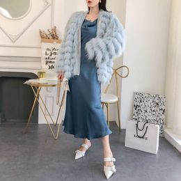 New Style Commuter Winter Fox Hair Coat Women's Haining Fur 7151