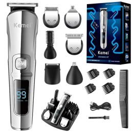 Trimmers Original Kemei All In One Hair Trimmer For Men Face & Body Grooming Kit Beard Hair Clipper Electric Shaver Waterproof Trimmer