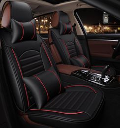 Universal Leather Car Seat Cover for TT A1 A3 A4 A4L Q3 Q5 SQ5 AVANT Automotive Goods interior Covers Protective Cushion8740029