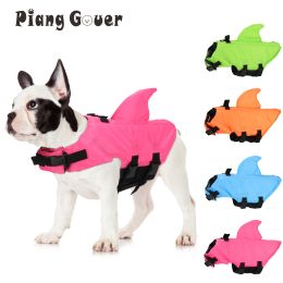 Vests Shark Dog Life Vest Swimwear Puppy Jacket Dog Swimming Suit Pet Clothes For Small Medium Dog