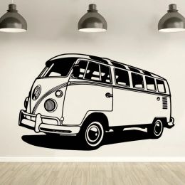 Stickers Travel Camper Van Vinyl Wall Sticker Travel Bus Style Wall Decal Removable Camper Tribute Wall Art Poster Auto Car Murals AZ305