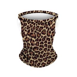 Scarves Summer Outdoor Magic Tubular Scarf Balaclava Face Headband Cheetah Print Head Bandana For Women Men Mission Neck Gaiter Ma226D