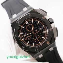 AP Watch Top Machinery Watch Epic Royal Oak Offshore 26405CE Mens Watch Black Ceramic Fluorescent Digital Pointer Automatic Mechanical World Famous Swiss Watch