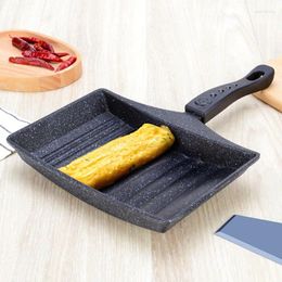 Pans Betohe Japanese Tamagoyaki Flat-Bottomed Non-Stick Pot Roast Thick Egg Omelette Pan Frying Omelette Device