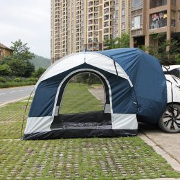 Shelters Outdoor Camping Hiking Tents Car Trail Rear Trunk Tent 4 Person Sun Sunshade Waterproof Tent Road Trip For Vehicle Awning