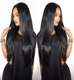 10A Cheap Glueless Full Lace Wigs For Black Women Natural Color Brazilian Human Hair Wigs Silk Straight Human Hair Wigs With Baby 8432072