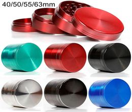 Pepper Grinders Herb Metal Ginder 40mm 50mm 55mm 63mm 4 Layer Tobacco Tool for Smoking 6 Colours Zinc Alloy CNC Teeth Colourful Tool7422195