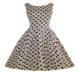 1940s 50s Polka Dots Audrey Flared Swing Skaters Wiggle Dresses Cocktail Party dress Vintage Dress FYV0291480444