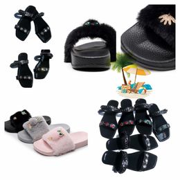 Designer Sandals Women Leather Casual Shoes Roman Sandals Flat Heel Diamond Woven Buckle Slippers GAI TOP QUALITY