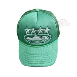 قبعات الكرة مصممة Corteizs Capscrtz Trucker Hat American Fashion Brand Line Print Sunscreen Truck Men Net Red Duck Logical 75