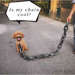 Leashes Dog Traction Chain Simulation Iron Chain Plastic Thick Chain Traction Rope Net Red Fun Pet Supplies Dogs Accessories