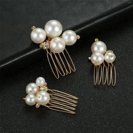Hair Clips Bride Wedding Combs Big Artificial Pearls Hairpins Side Elegant Headpieces Women Girls Party Jewelry Accessories