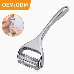 Alloy Micro Needle Roller Massage Stick Face Cream Spoon Stick Micro Needle Roller Spoon Face Beauty Face Slimmer 240312