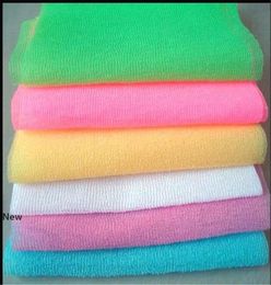 Nylon Mesh Bath Shower Body Washing Clean Exfoliate Puff Scrubbing Towel Cloth Scrubbers Bath Tools RRA29173057526