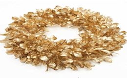 Gold Boxwood Wreath 1217 Inches Artificial Fall Garland Farmhouse Decoration for Front Door Q08123906475