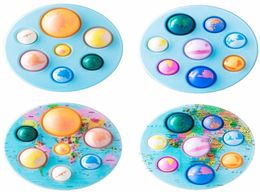 Seven Continents Eight Oceans Toy Push Bubble Anti Stress Relief Toy for Children Adults Desk Sensory Auti1314301