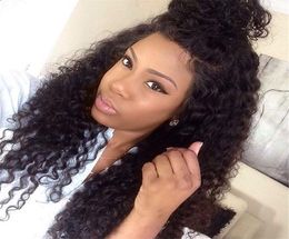 Unprocessed Brazilian Human Hair Full Lace Wig With Baby Hair 150 Density Glueless Curly Lace Front Wigs4046685