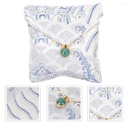 Jewelry Pouches 2 Pcs Embroidered Bag Cookies Gift Bags Small Jewelries Reusable For Gifts Weaving Packing