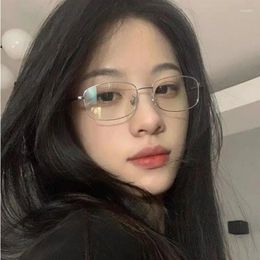 Sunglasses Fashion Small Square Frame Vintage Eyeglasses Women Men Metal Clear Lens Glasses Computer Reading Anti Blue Light