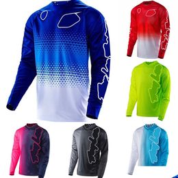 Motorcycle Apparel 2023 New Motocross Jersey T-Shirt Rider Downhill Spring Summer Extreme Sports Breathable Long Sleeve T-Shirts Drop Otoaj