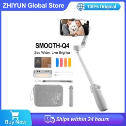 Heads Zhiyun Smooth Q4 3axis Smartphone Gimbal Stabilizer for Cell Phone Iphone 14 13 12 Pro Samsung Galaxy S8 Xiaomi Huawei Oneplus
