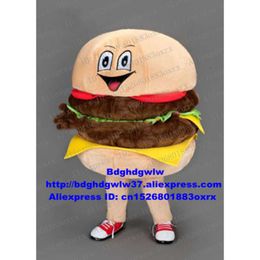 Mascot Costumes Hamburger Burger Bun HAM Cheeseburger Mascot Costume Adult Cartoon Character Sales Promotion Couple Photos Zx109