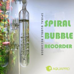 Equipment Aquarium Spiral Bubble Recorder Diffuser Counter Glass Carbon Dioxide CO2 Atomizer ADA Style Water Fish Tank Plant System Pet