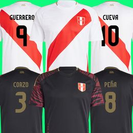 2024 Peru Soccer Jerseys LAPADULA LUIS LBERICO PINEAU CUEVAS CARTAGENA TAPIA VALERA AQUINO national team 24 25 football shirt men kids kit