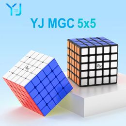 YJ MGC 5x5 M Magnetic Magic Speed Cube Stickerless Professional Fidget MGC 5 M Toys Cubo Magico Puzzle MGC 5M 240304