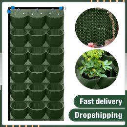 Planters Vertical Garden Flower Pot Self Watering Plant Pot Plastic Wall Hanging Planter Holder Ring Wall Vase Garden Accessories