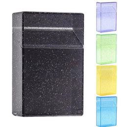 Pretty Transparent Colourful Plastic Portable Tobacco Cigarette Case Holder Storage Flip Cover Box Innovative Design Protective She1869411