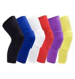 Honeycomb Sock Sport Safety Basketball Sports Kneepad Padded Knee Brace Compression Knee Sleeve Protector Knee Pads9800802