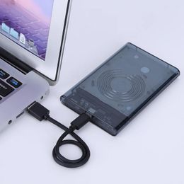 2.5inch External Hard Drive Case USB3.0 To Type-C 8TB SSD HDD Disc Box Transparent Plug And Play For Notebook Computer