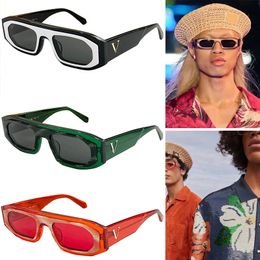 Mens Fashion Small Frame Rectangular Sunglasses Designer High Quality Anti UV400 Glasses Womens Outdoor Glasses Strap Original Box Z2436E