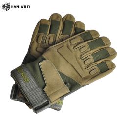 Gloves HAN WILD Army Military Tactical Gloves Paintball Airsoft Shooting Combat AntiSkid Bicycle Hard Knuckle Full Finger Gloves